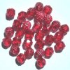 30 8mm Cathedral Coated Raspberry